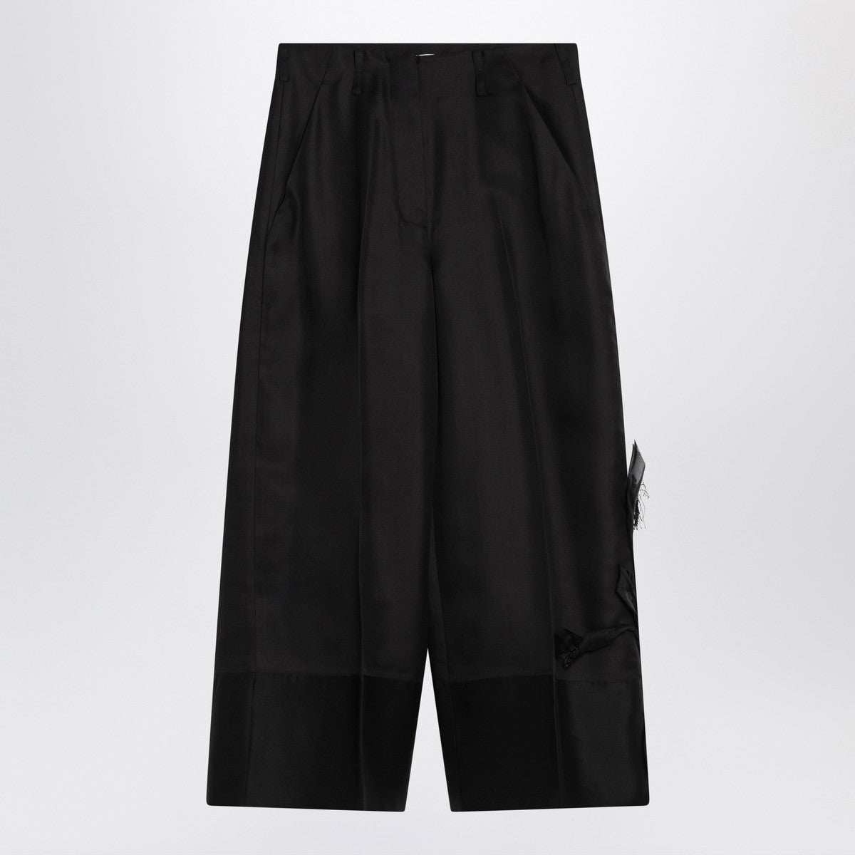 MKDT Studio Atelier Pasa black trousers in silk and wool