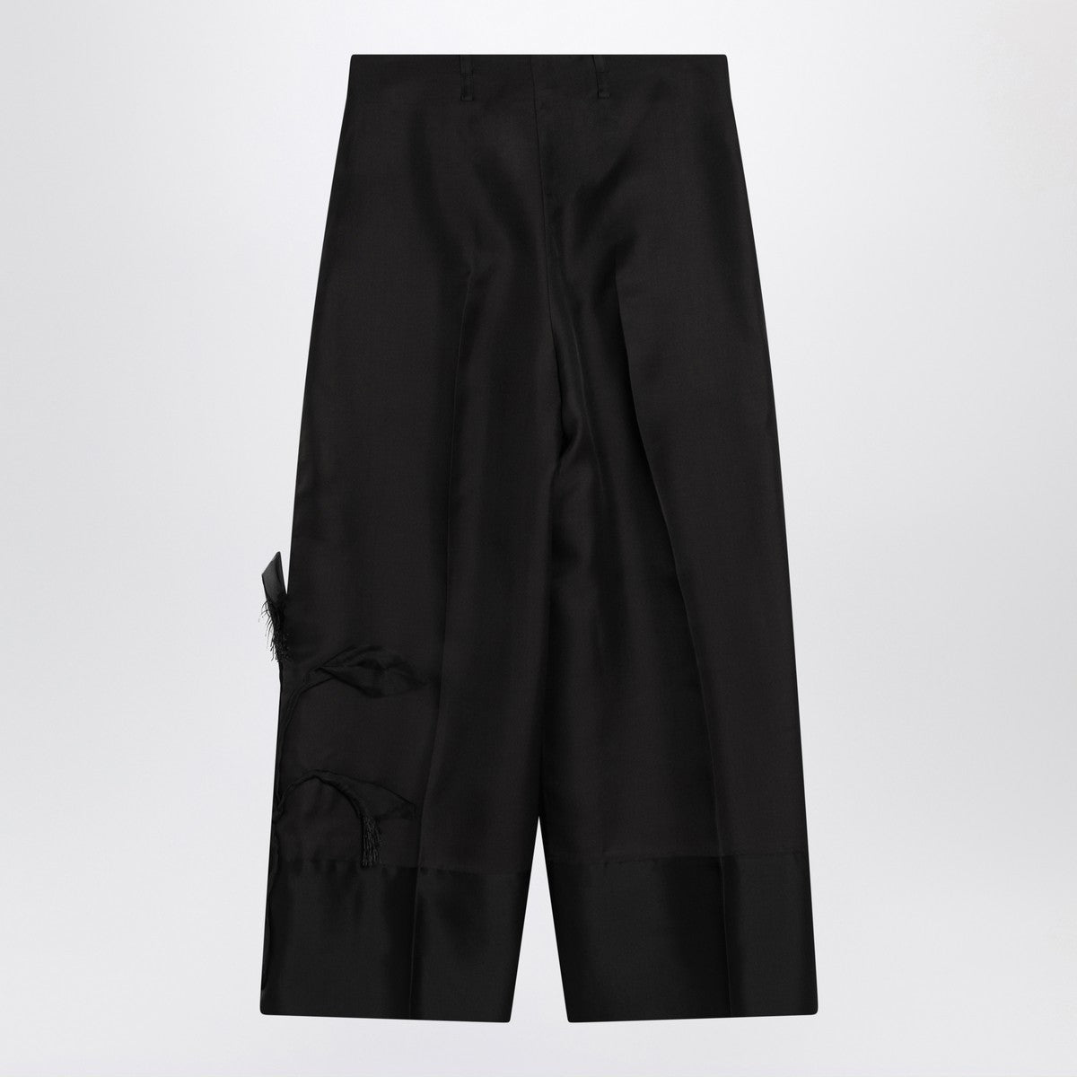 MKDT Studio Atelier Pasa black trousers in silk and wool