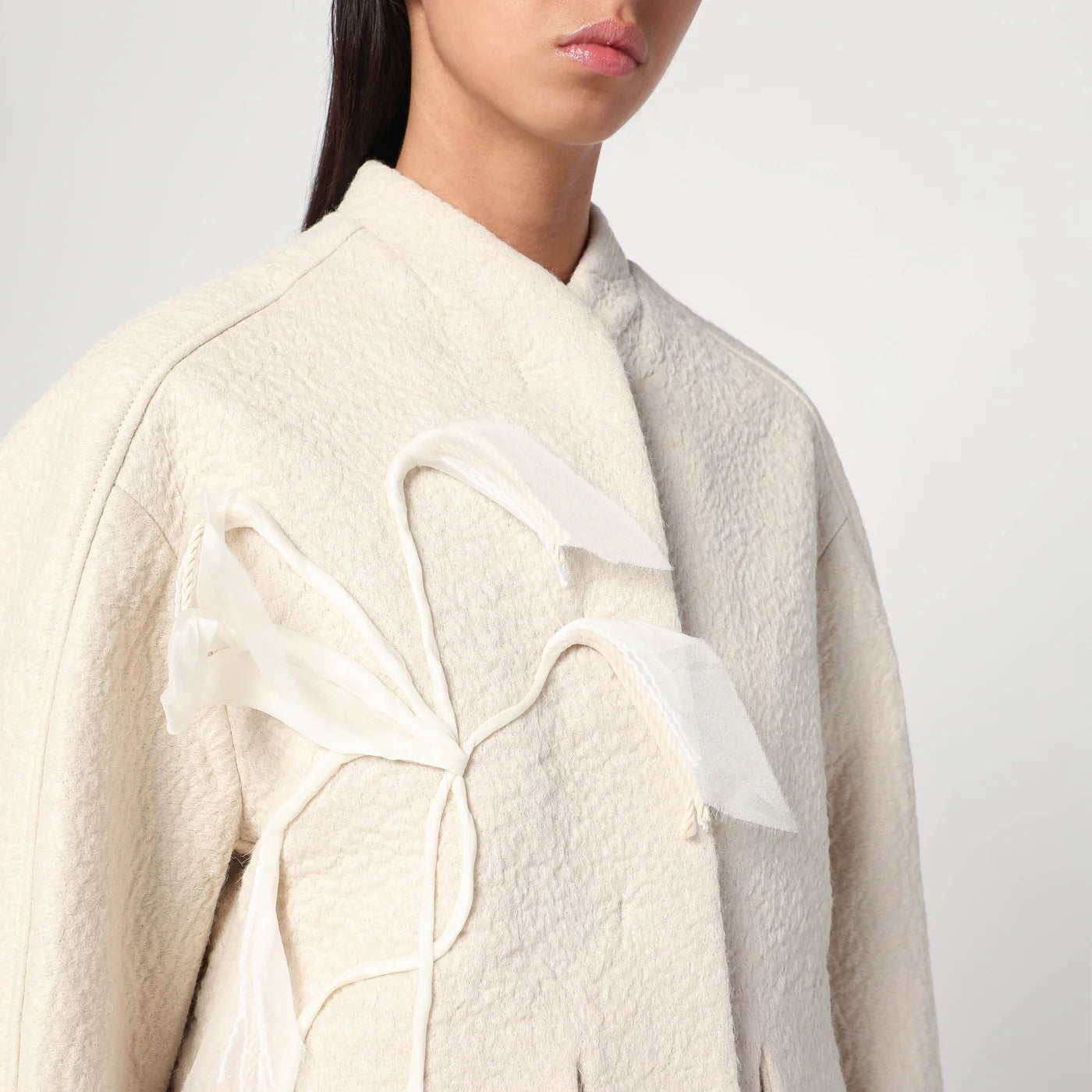 MKDT Studio Jacket in boiled wool écru