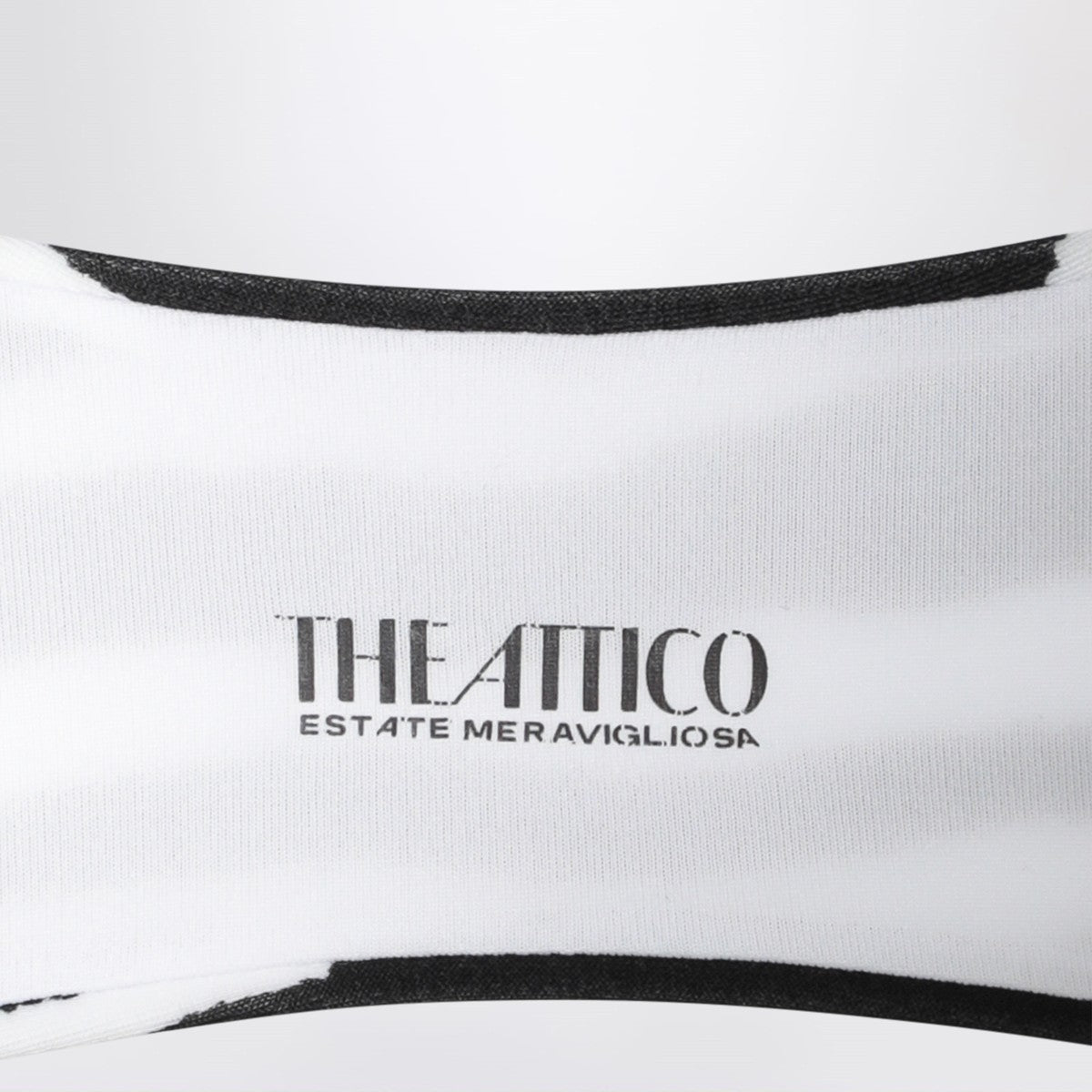 The Attico The Attico Two-piece zebra bikini in black/white