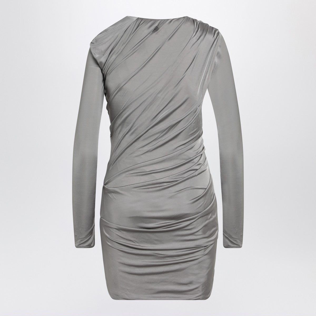 The Attico The Attico Draped grey mini dress