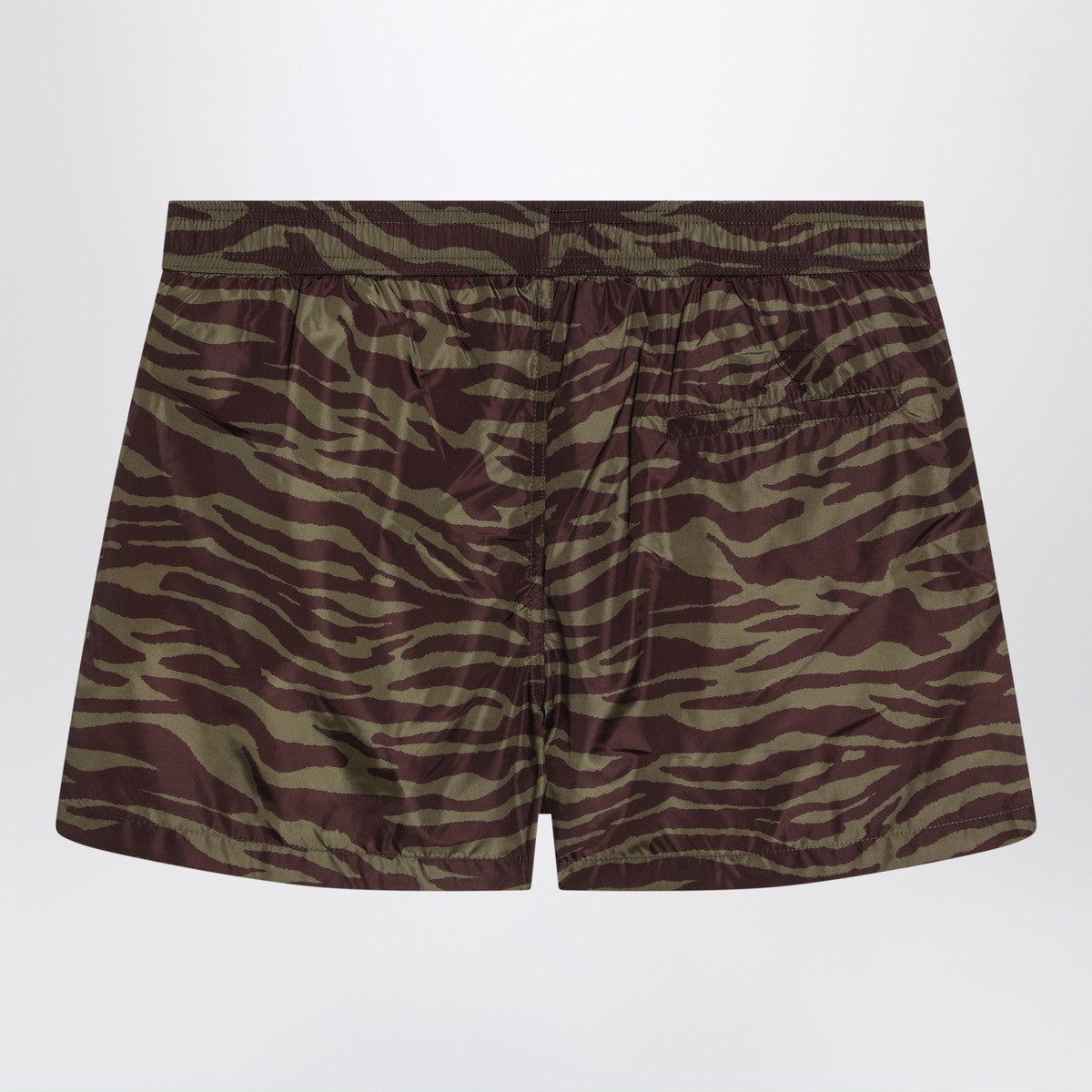 The Attico The Attico Zebra shorts in khaki/brown nylon