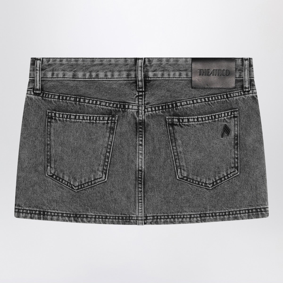 The Attico The Attico Black denim mini skirt