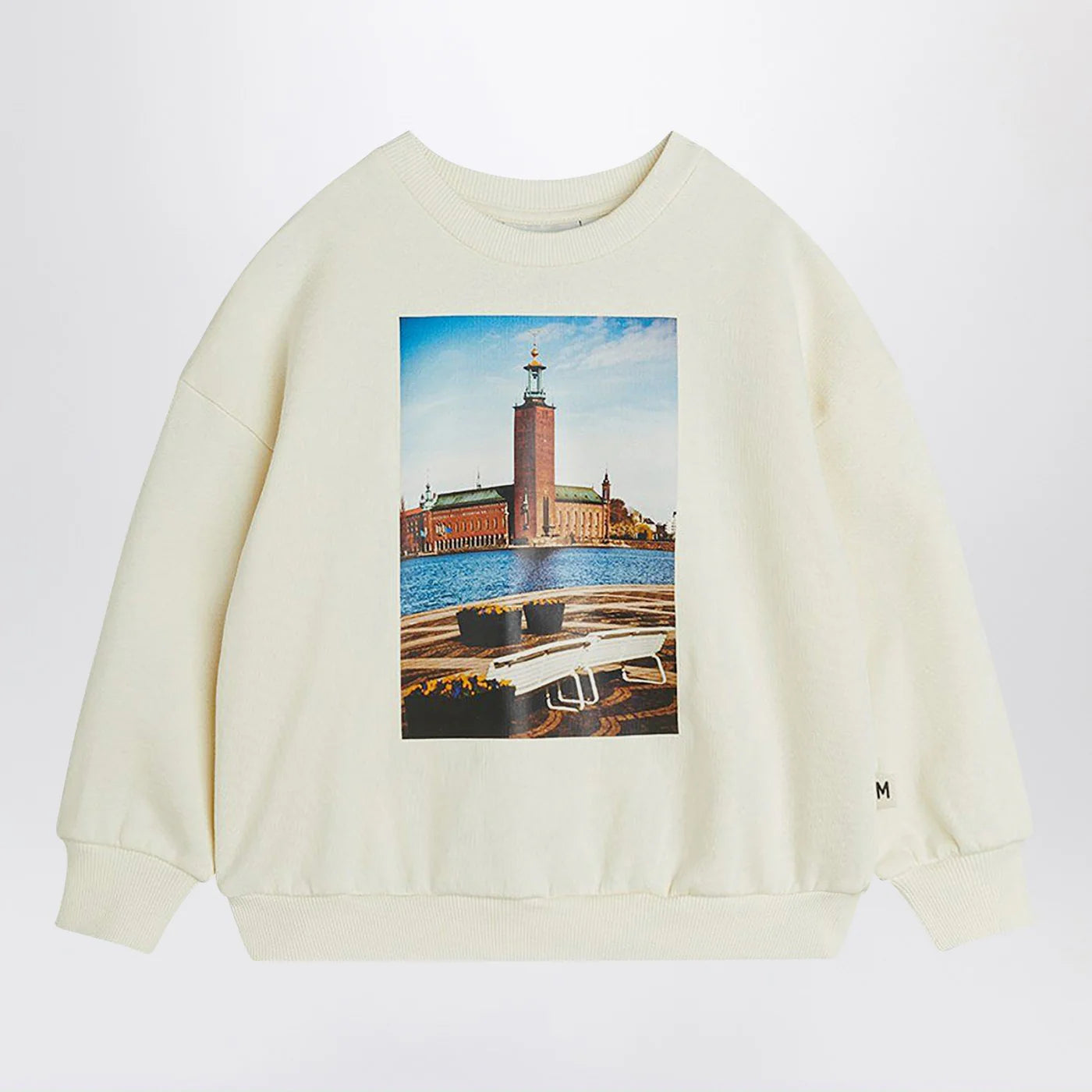Mini Rodini White sweatshirt with municipal print