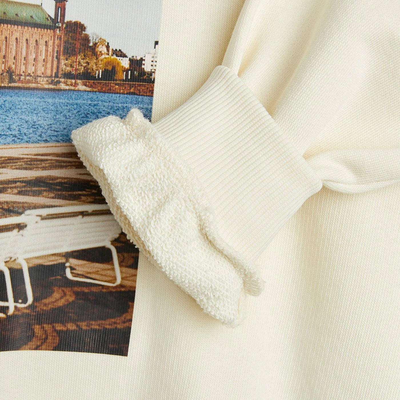 Mini Rodini White sweatshirt with municipal print