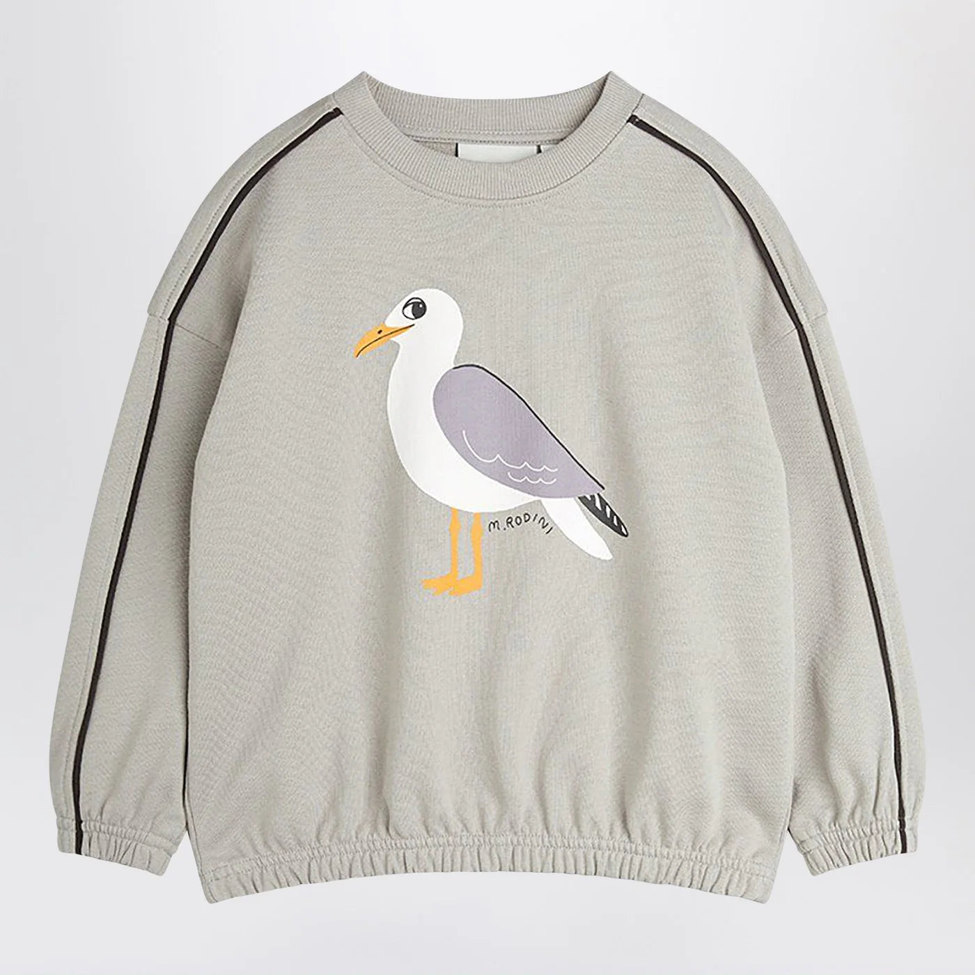 Mini Rodini Gray sweatshirt with seagull print