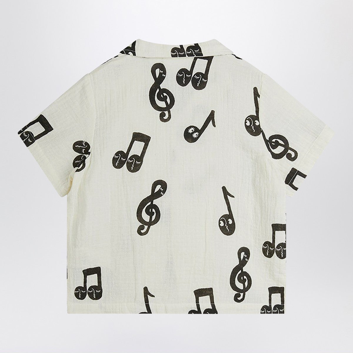 Mini Rodini Mini Rodini White shirt with musical notes
