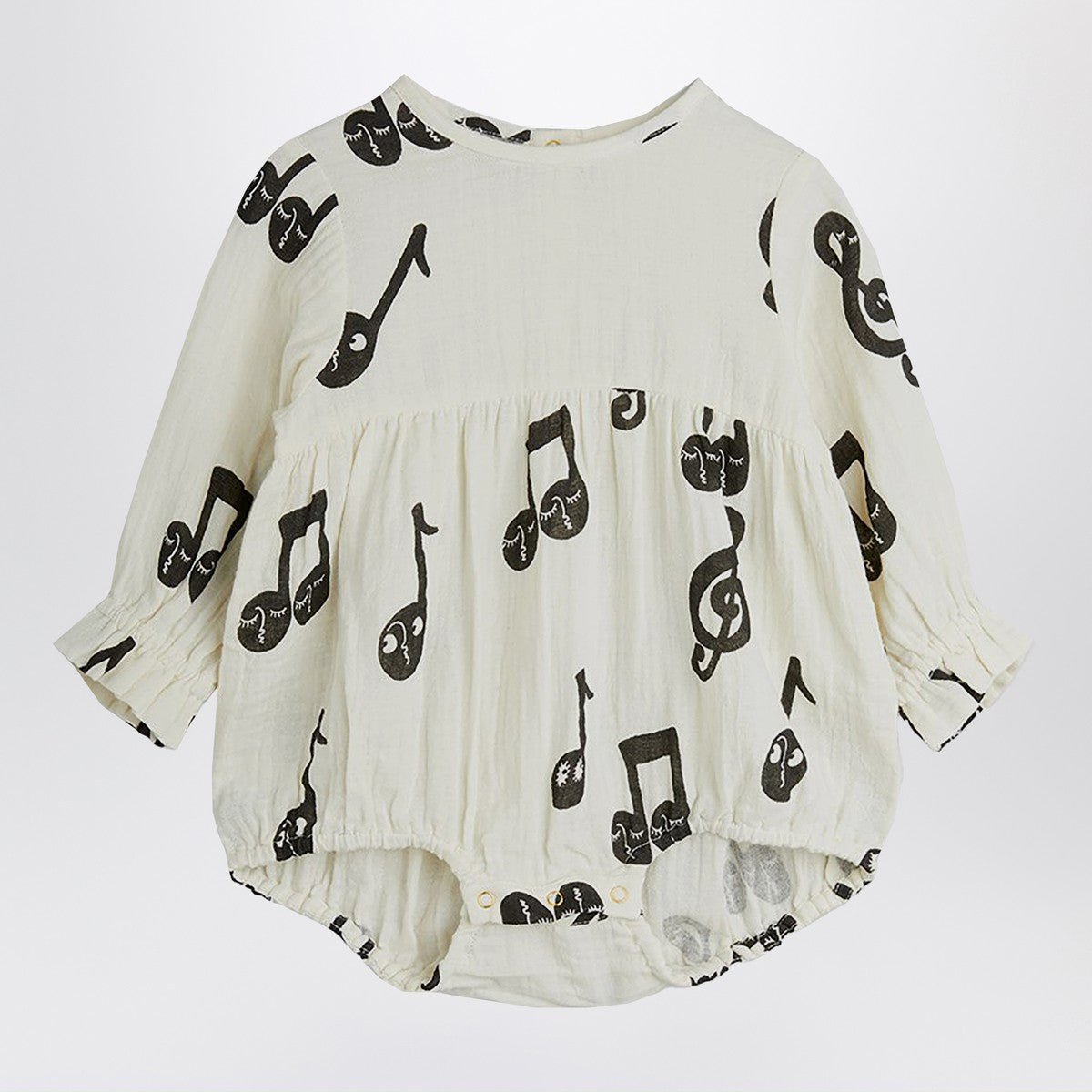 Mini Rodini Mini Rodini White bodysuit with musical notes