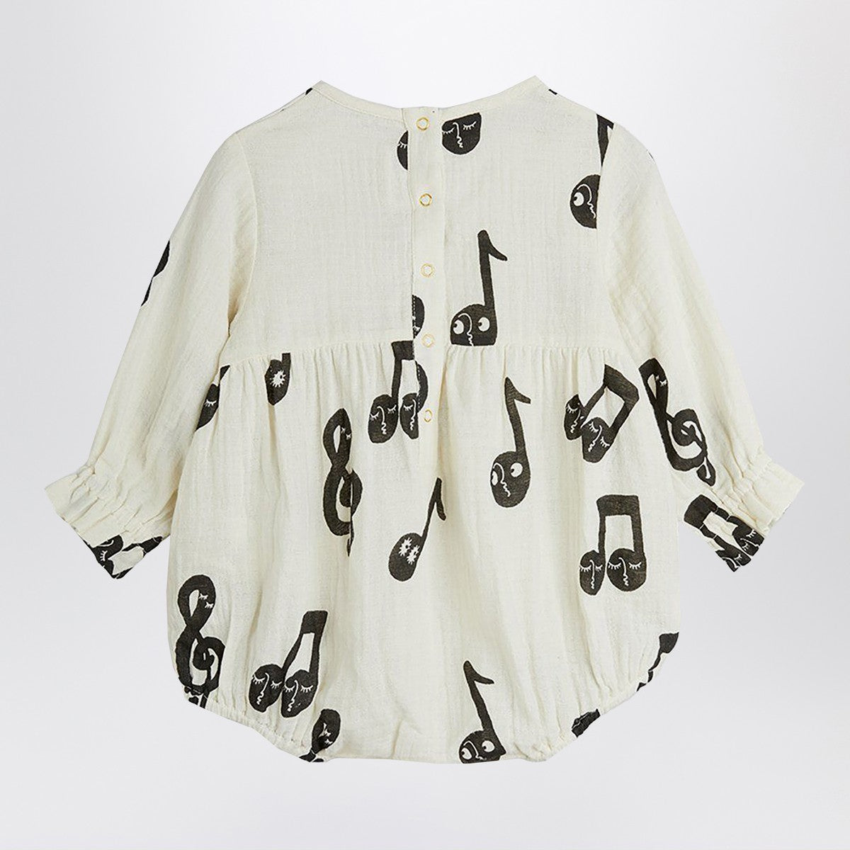 Mini Rodini Mini Rodini White bodysuit with musical notes