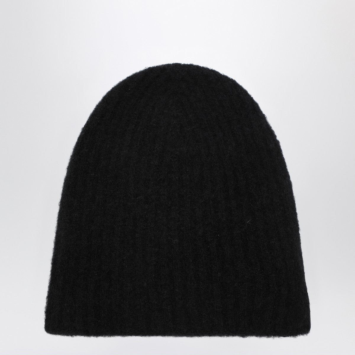 Roberto Collina Roberto Collina Black cashmere ribbed beanie