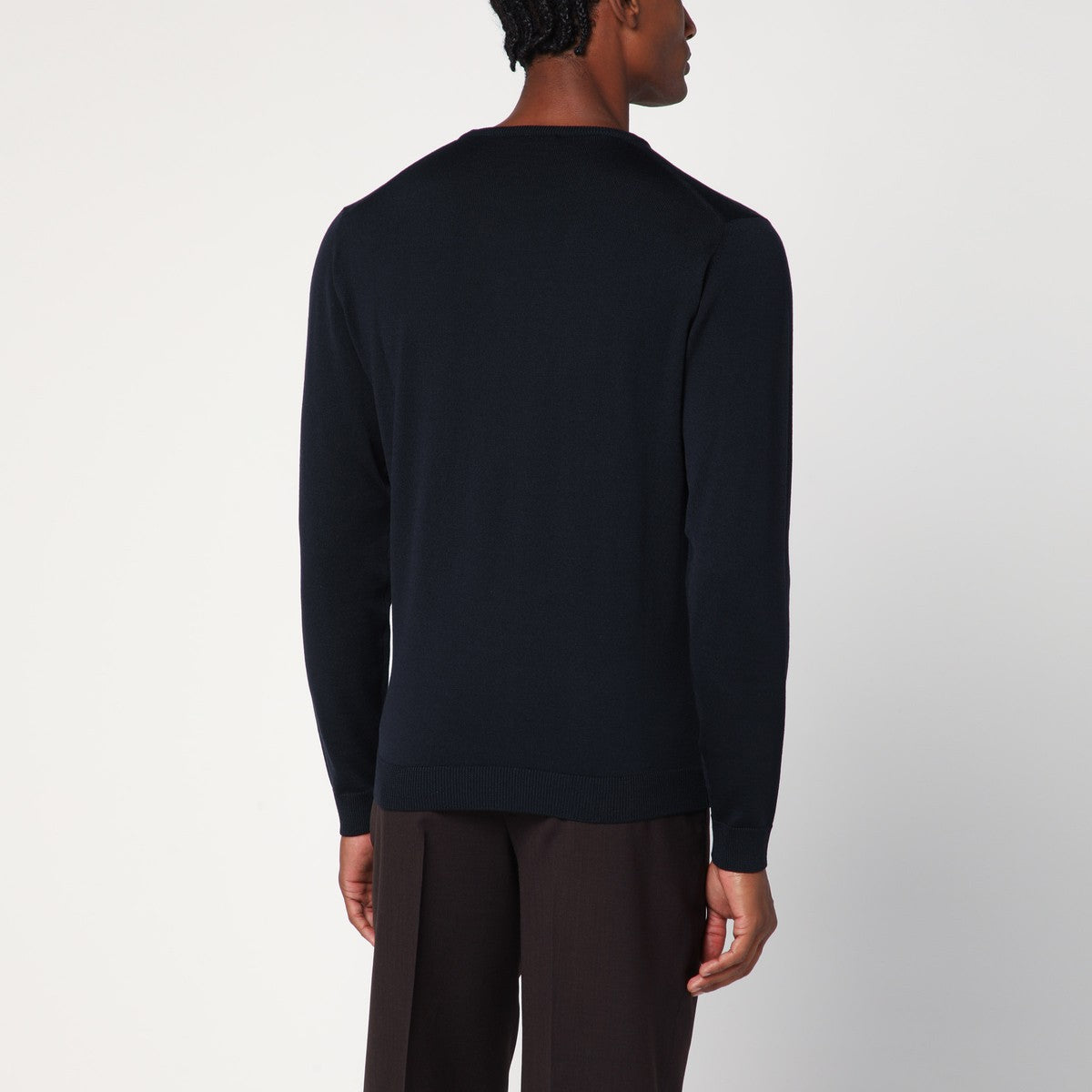 Roberto Collina Roberto Collina Navy blue crew neck wool sweater