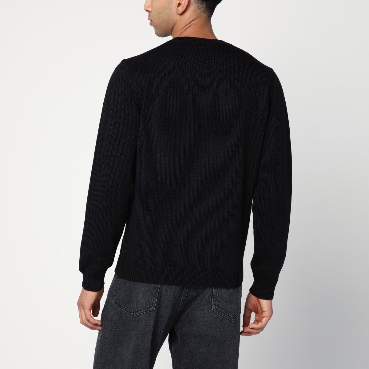 Roberto Collina Roberto Collina Black crew neck wool sweater
