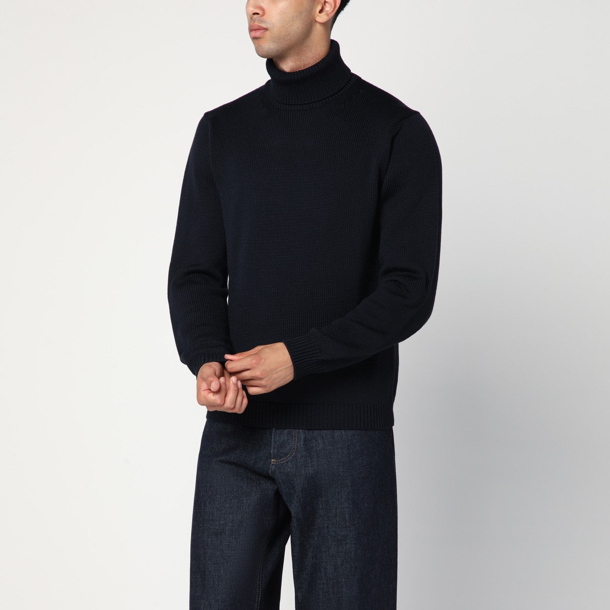 Roberto Collina Roberto Collina Navy blue wool turtleneck sweater