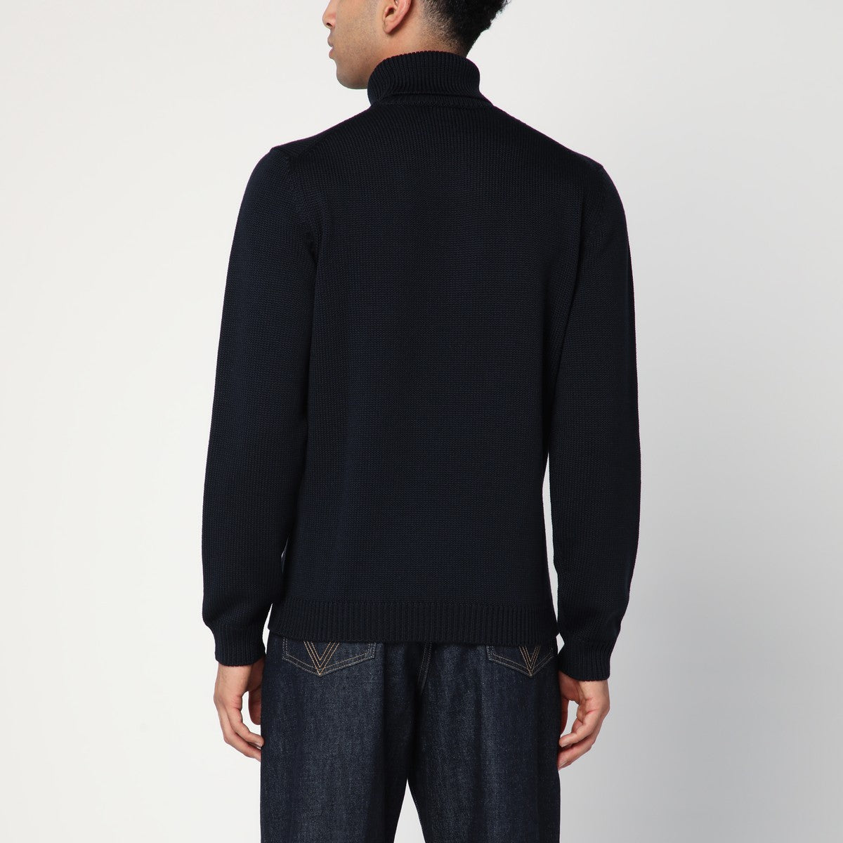 Roberto Collina Roberto Collina Navy blue wool turtleneck sweater