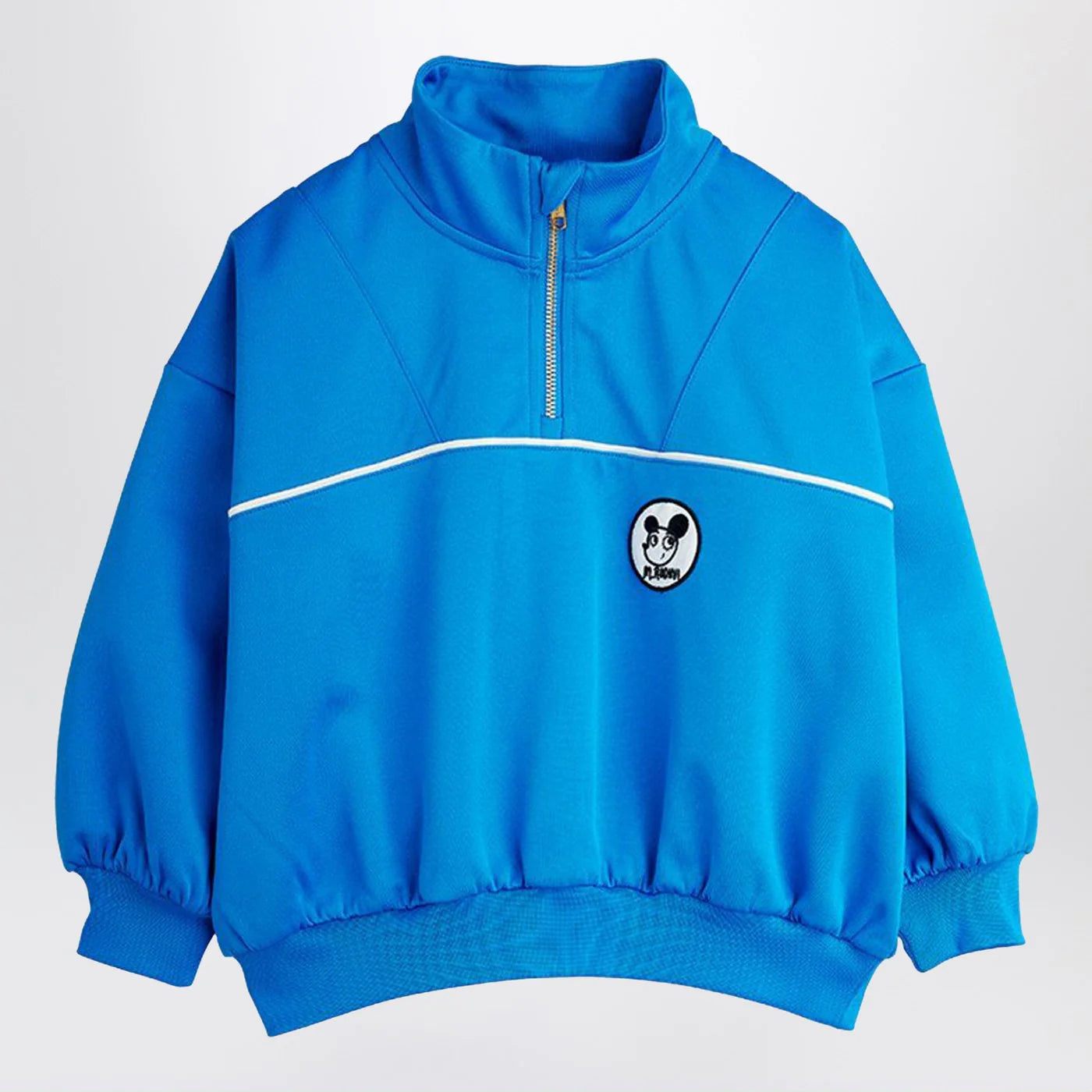 Mini Rodini Mini Rodini Blue Ritzratz half-zip sweatshirt