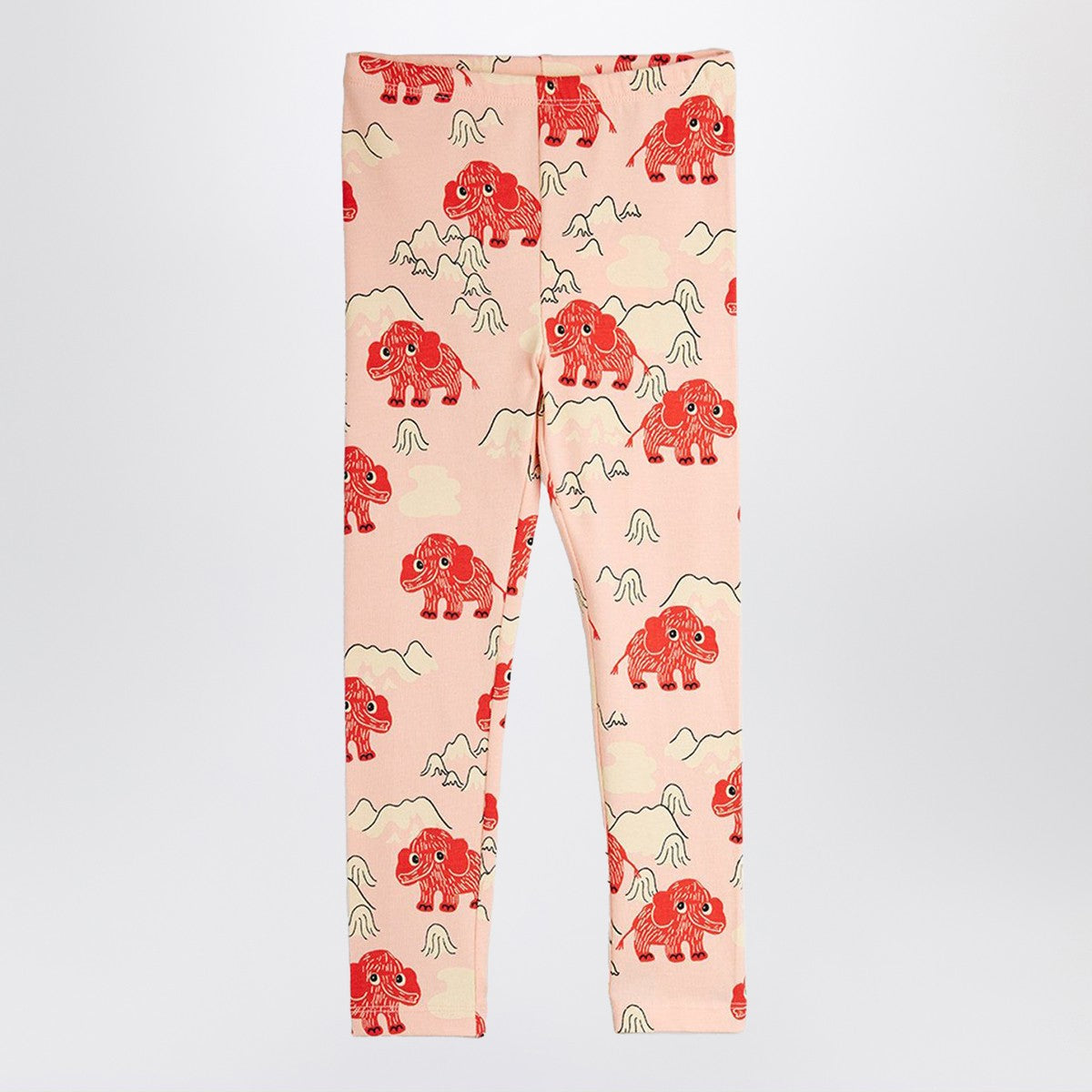 Mini Rodini Mini Rodini Pink leggings with mammoth print