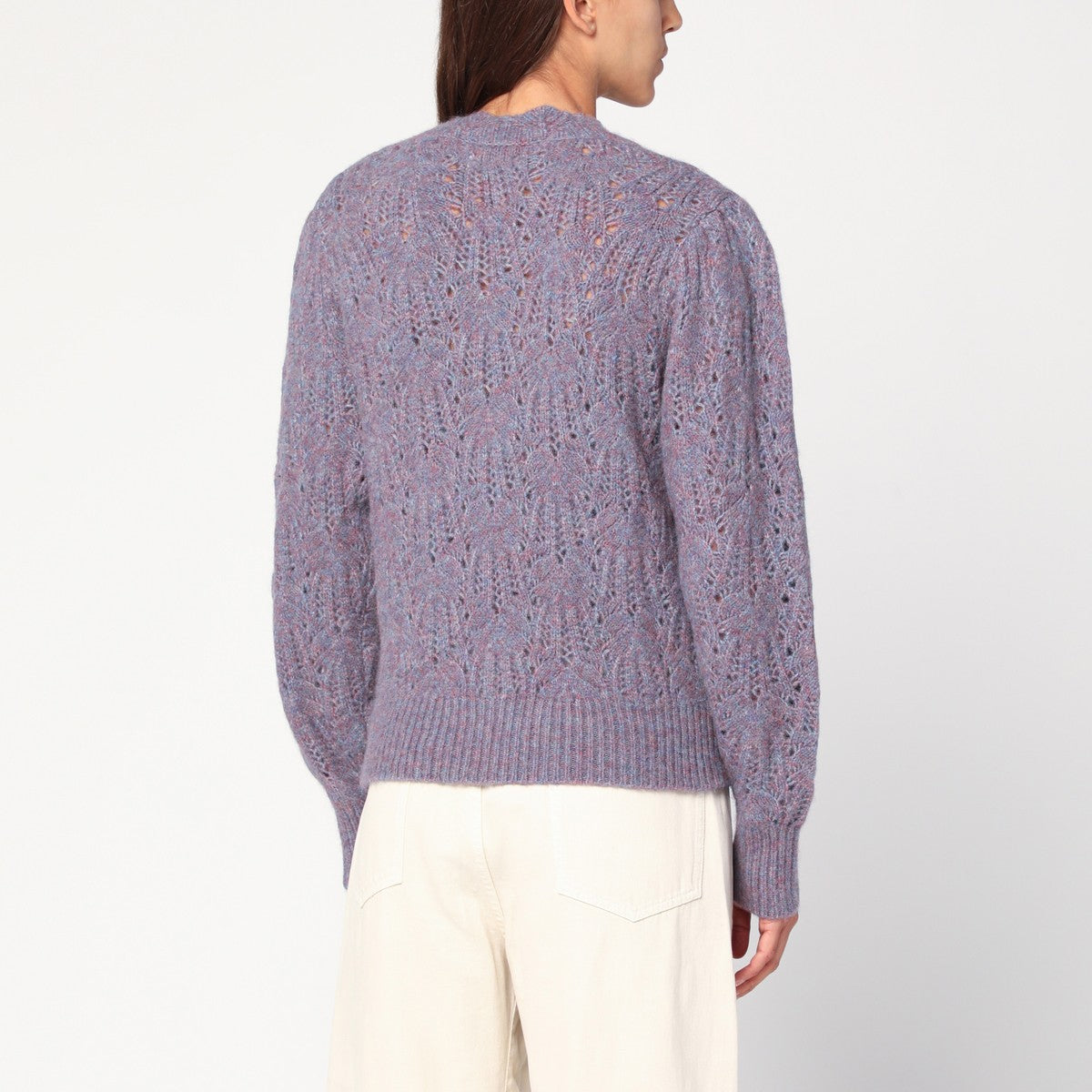 ISABEL MARANT Étoile ISABEL MARANT Étoile Blue-violet openwork alpaca-blend sweater