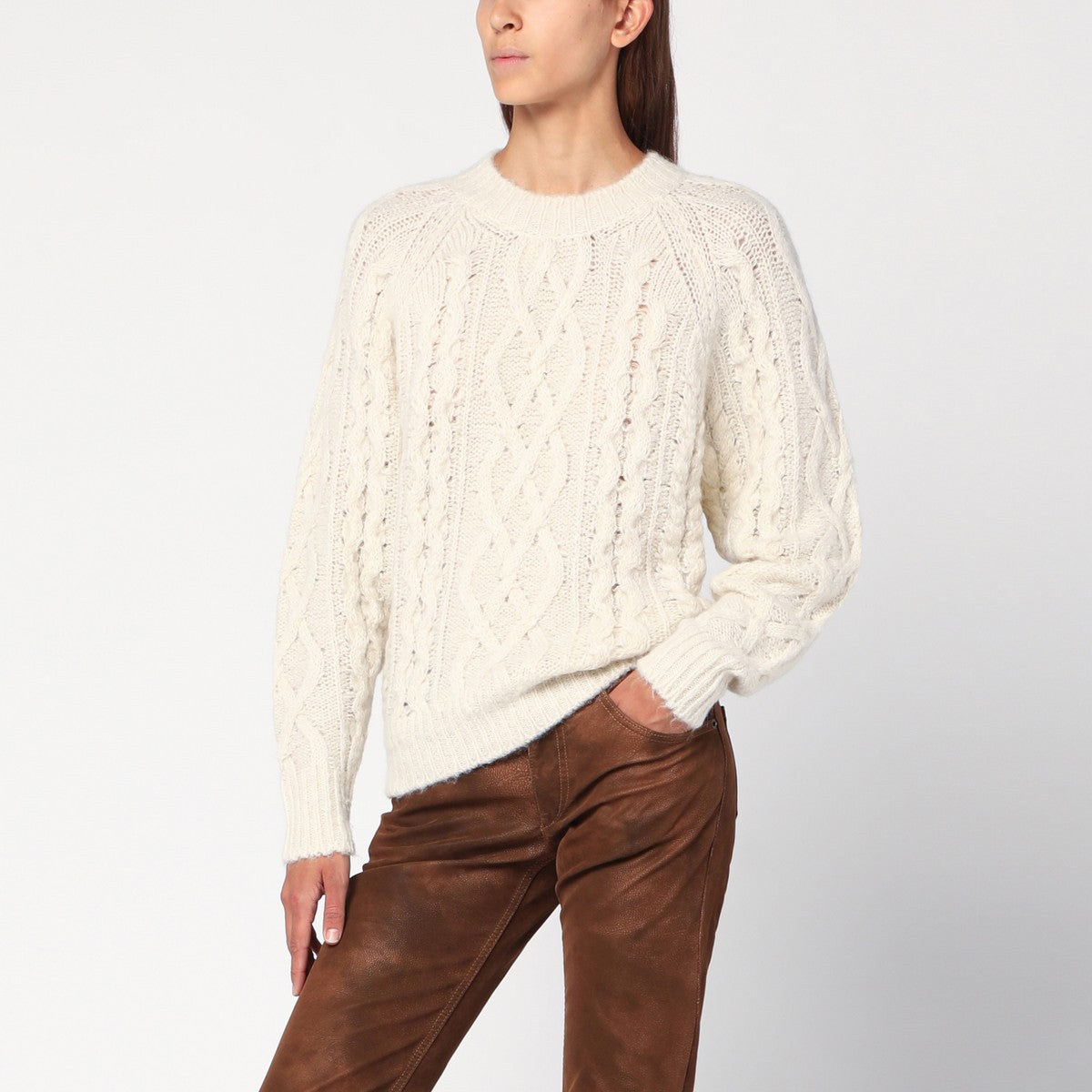 ISABEL MARANT Étoile ISABEL MARANT Étoile Écru mohair-blend sweater