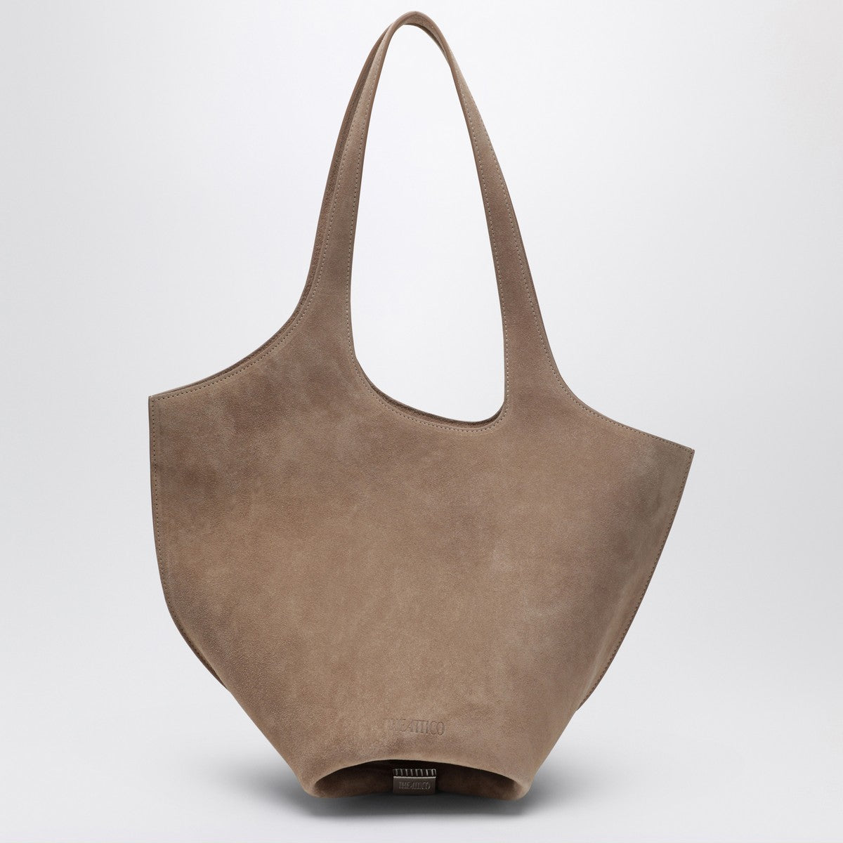 The Attico The Attico Tobacco-coloured suede La Scoop medium bag