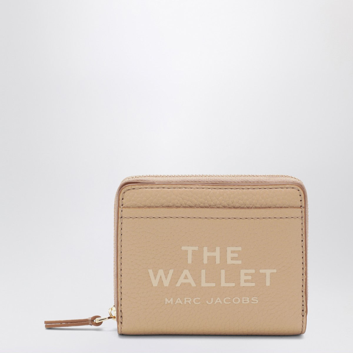 Marc Jacobs Marc Jacobs Mini beige full-grain leather wallet