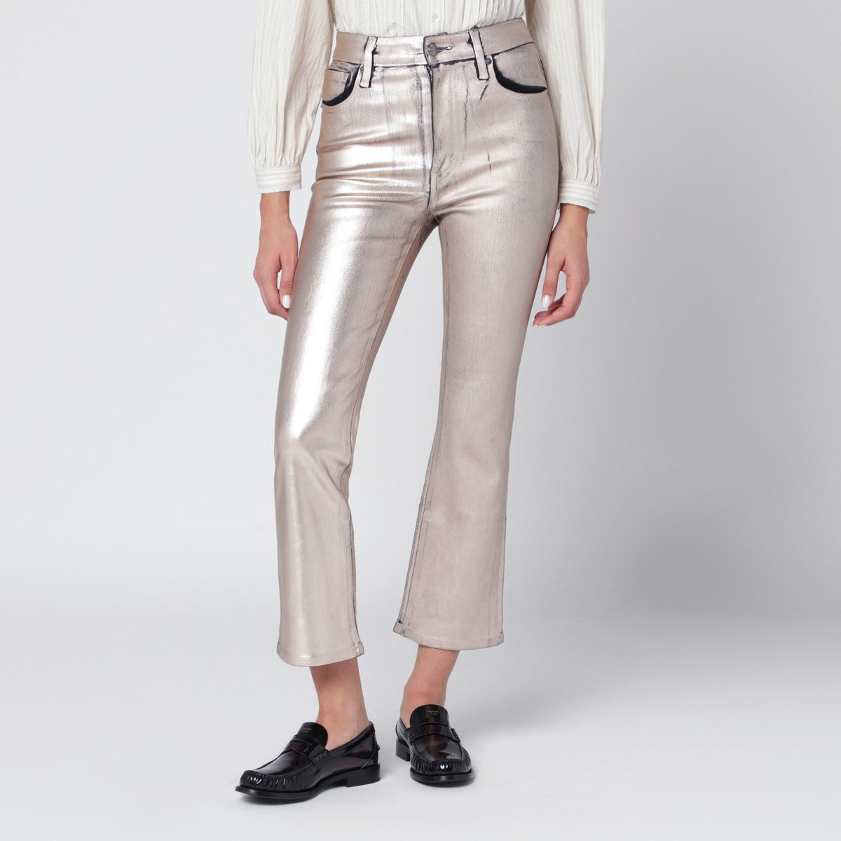 Frame Frame Champagne The Reboot cropped trousers