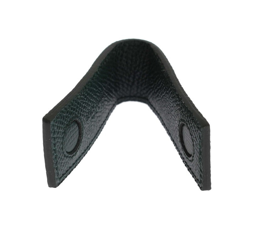 مشبك نقود مغناطيسي من الجلد الأخضر من دولتشي آند غابانا