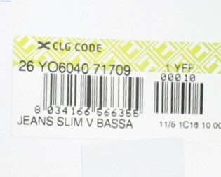 بنطال جينز كافالي أزرق قطني بقصّة مستقيمة ومطاطية