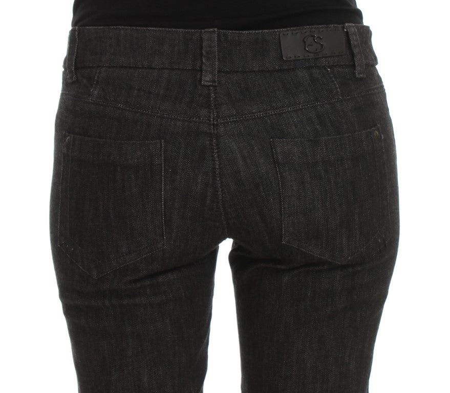 بنطال جينز إيرمانو شيرفينو من الدنيم بقصة ضيقة من القطن باللون الأزرق