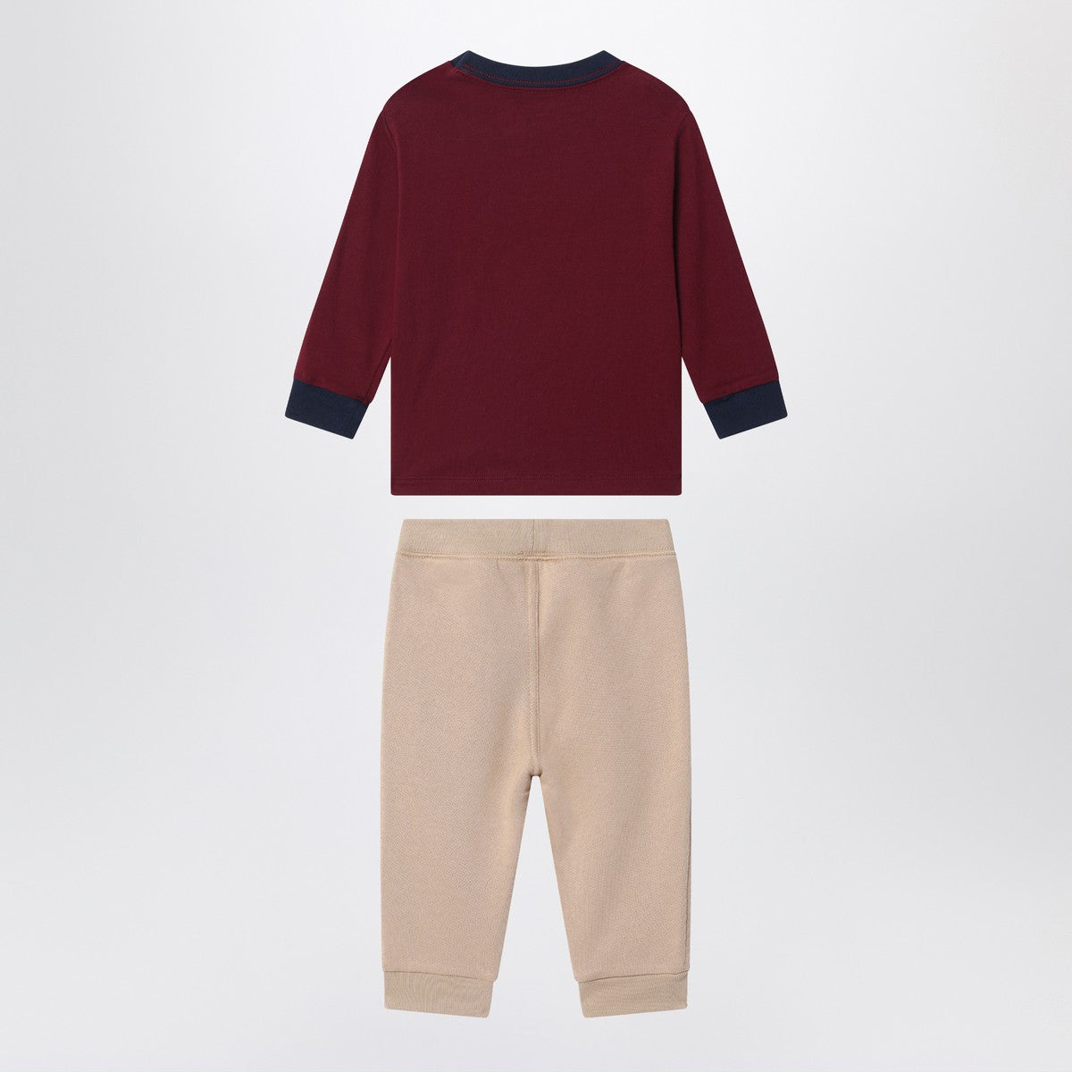 Polo Ralph Lauren Polo Ralph Lauren Two-piece Polo Bear set in burgundy/beige