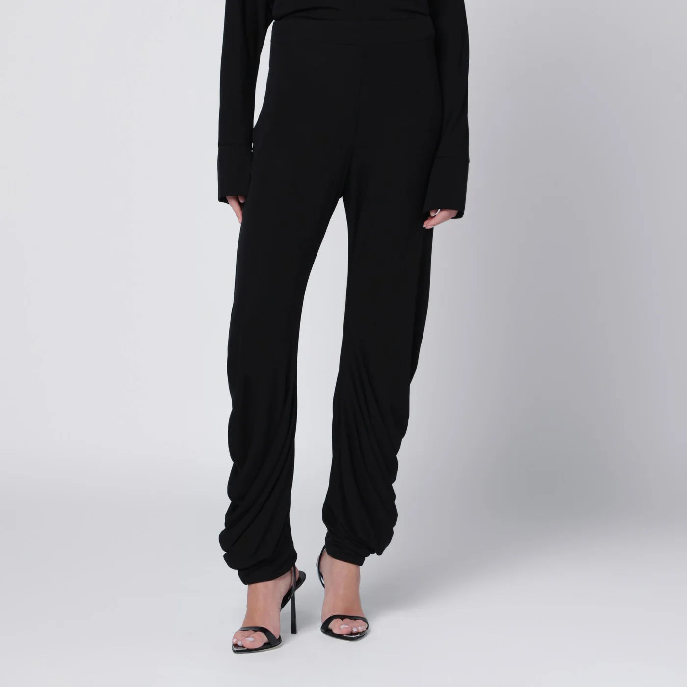 Francesco Murano Black pants with draping