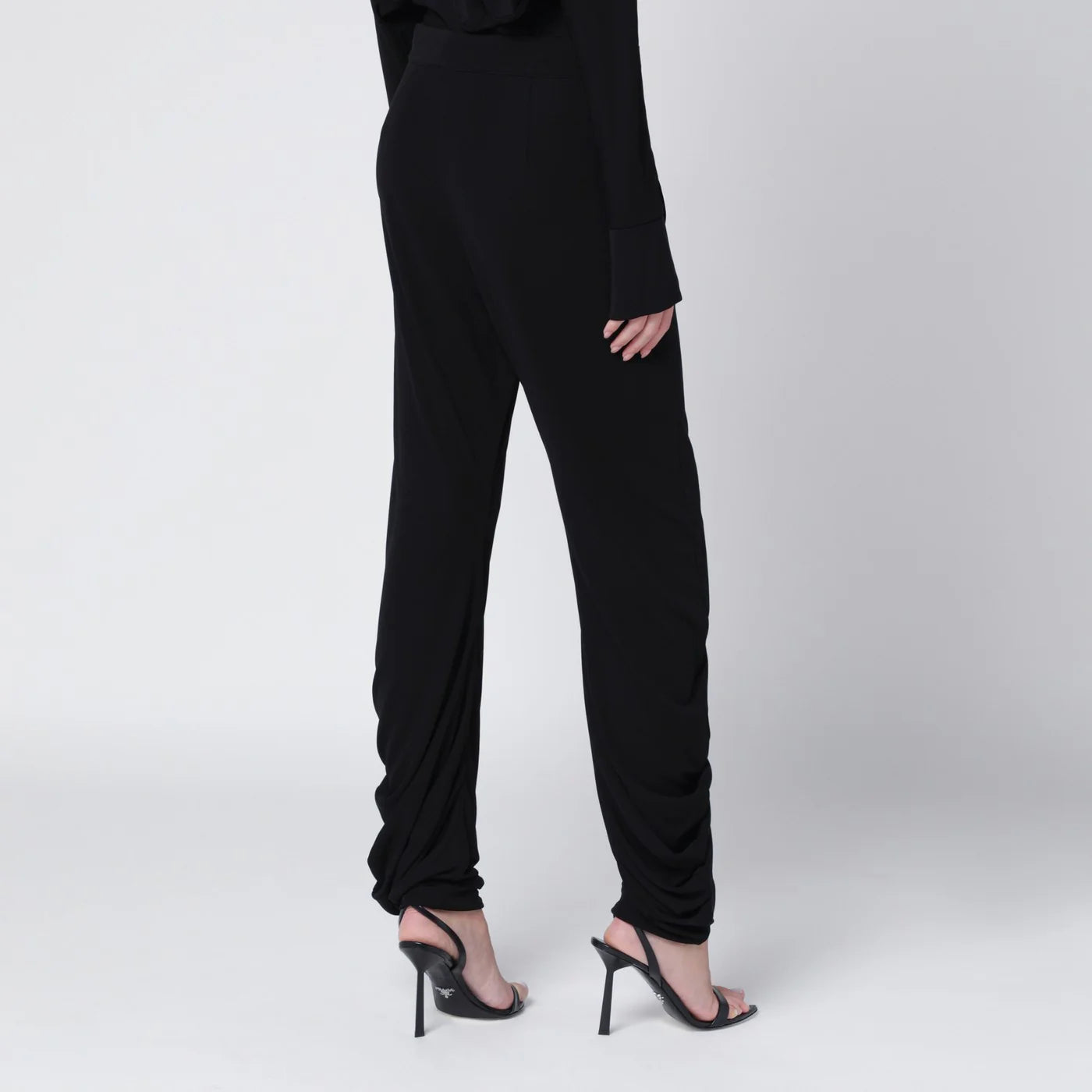 Francesco Murano Black pants with draping