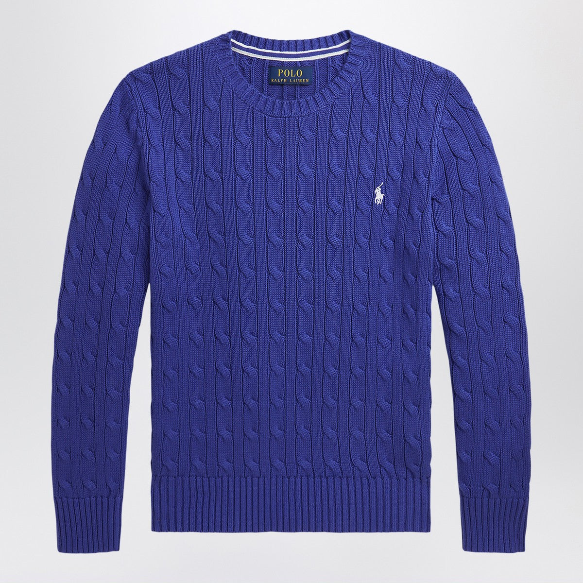 Polo Ralph Lauren Polo Ralph Lauren Bright blue crew neck sweater with braids