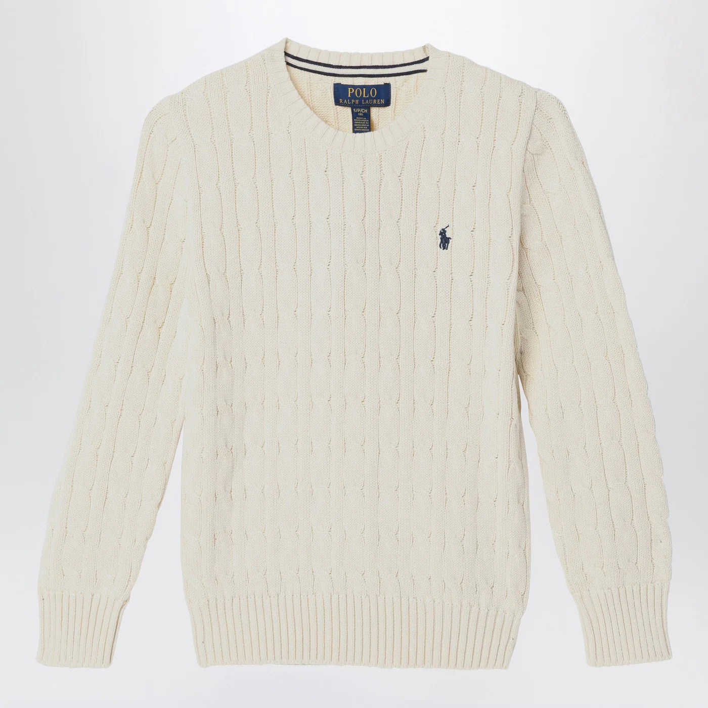 Polo Ralph Lauren Polo Ralph Lauren Cream cable-knit crewneck sweater
