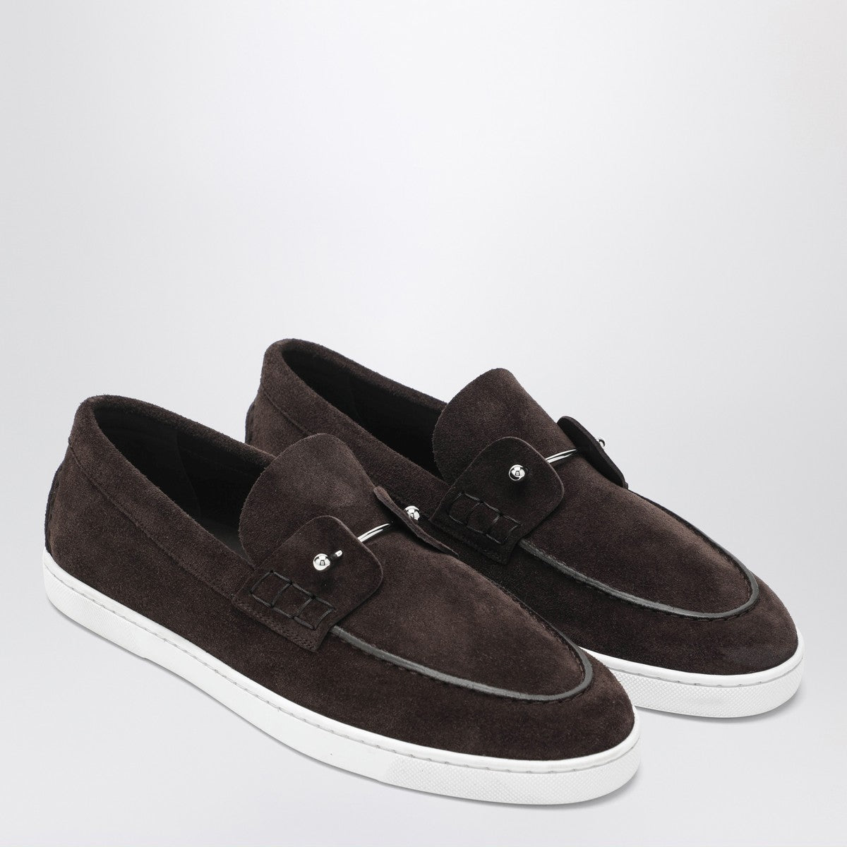 Christian Louboutin Christian Louboutin Chambeliboat loafers in Coffee-Coloured Suede