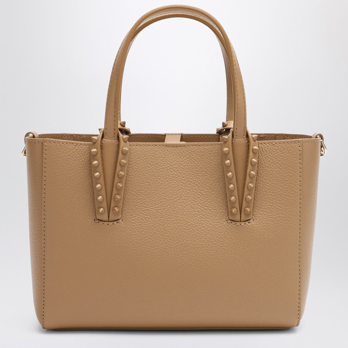Christian Louboutin Christian Louboutin Beige leather Cabata mini tote bag