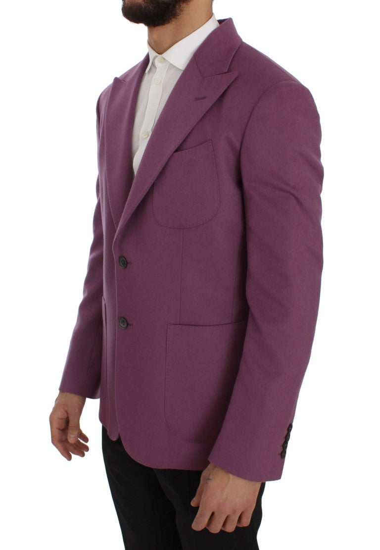 جاكيت بليزر دولتشي آند غابانا أرجواني من الكشمير بقصّة Slim Fit