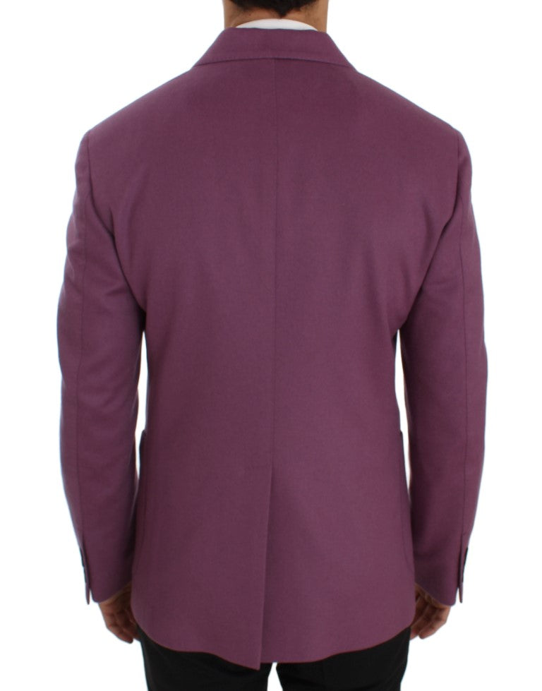 جاكيت بليزر دولتشي آند غابانا أرجواني من الكشمير بقصّة Slim Fit