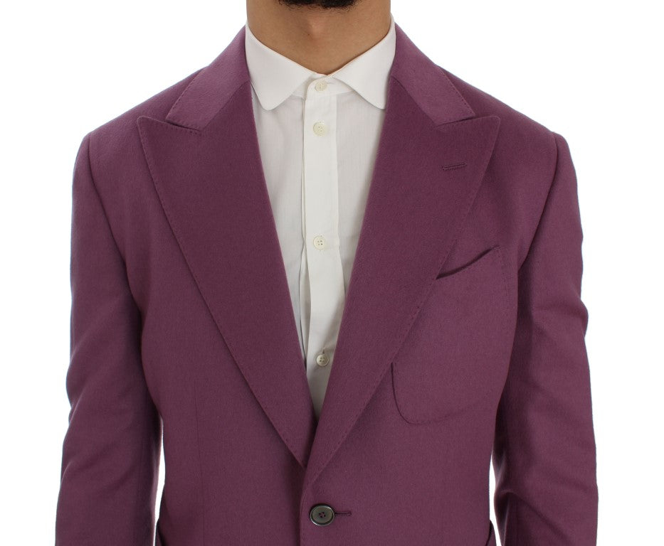 جاكيت بليزر دولتشي آند غابانا أرجواني من الكشمير بقصّة Slim Fit