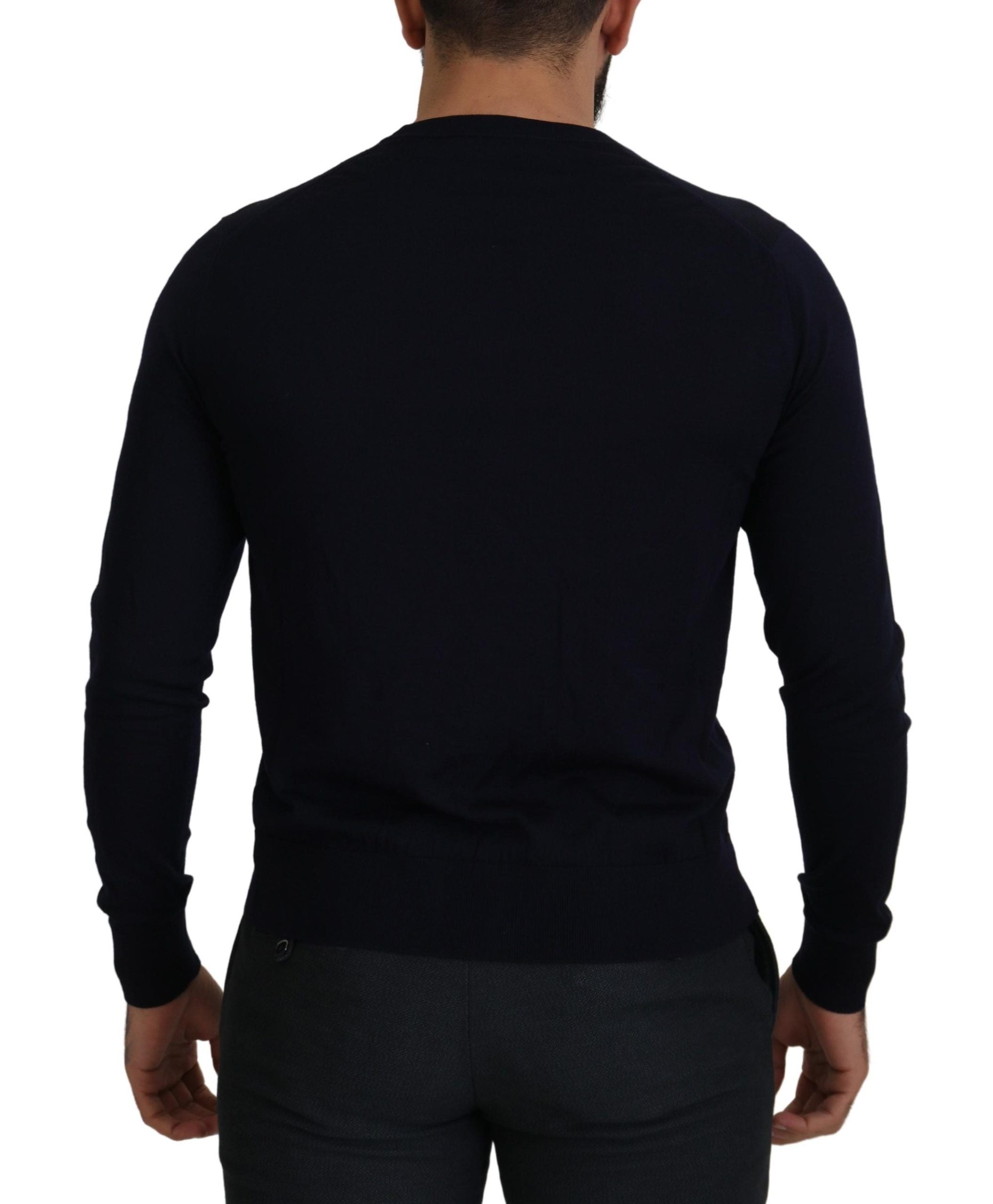 سترة صوفية من Dolce & Gabbana Blue Wool STAFF Down