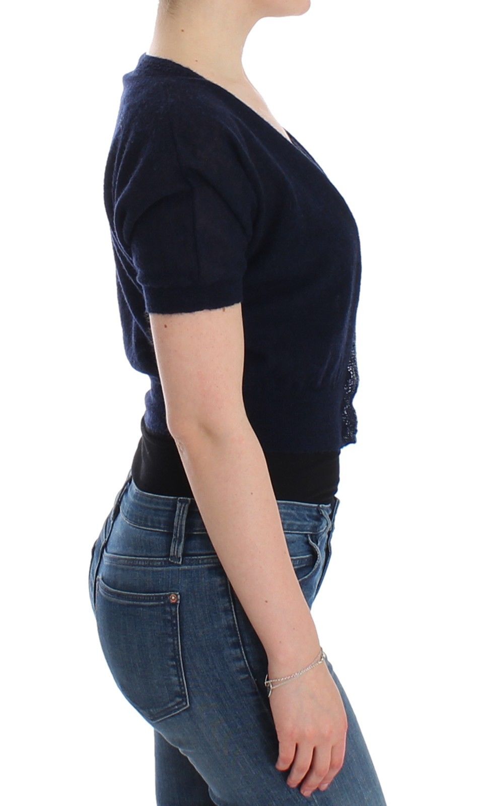 سترة صوفية منسوجة من الصوف الأزرق من إيرمانو شيرفينو