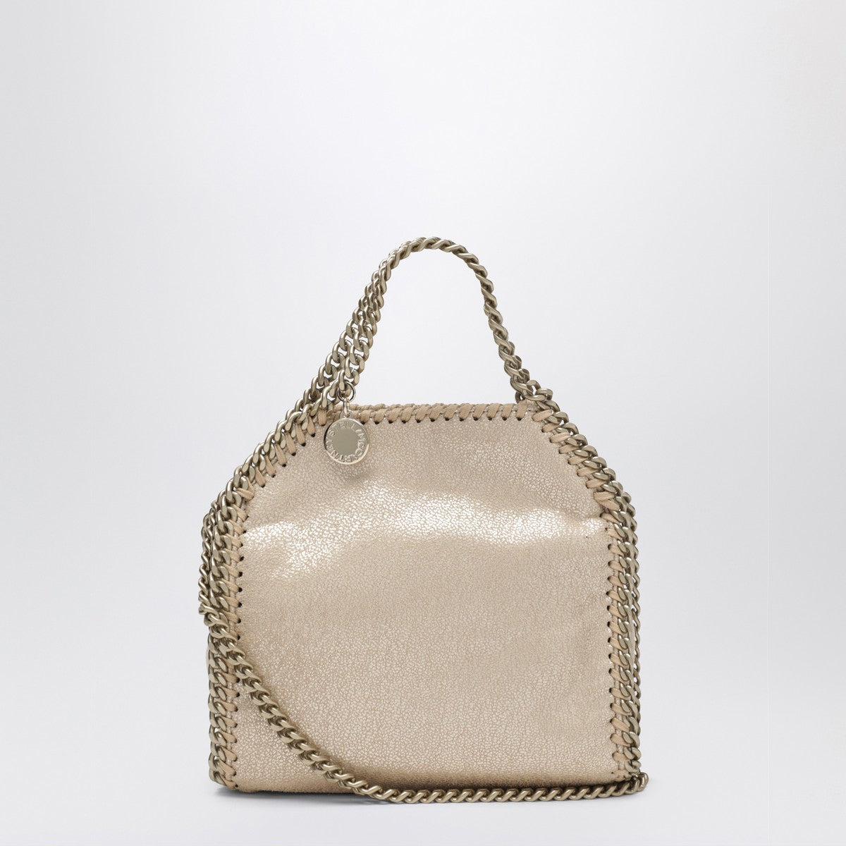 Stella McCartney Stella McCartney Gold metallic micro Falabella tote bag