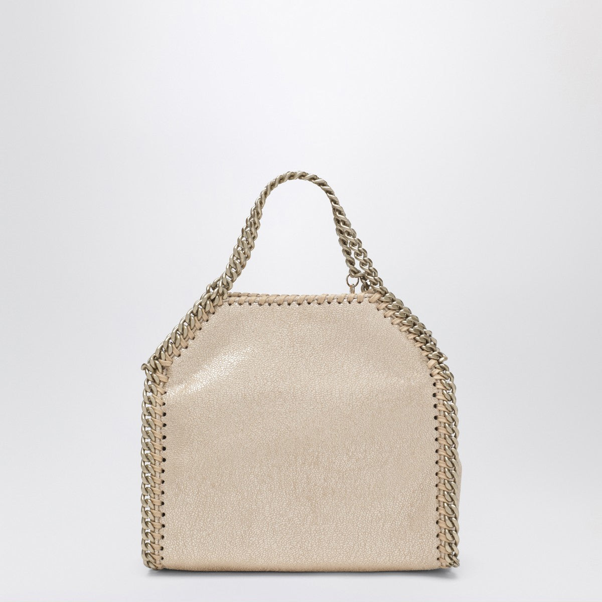Stella McCartney Stella McCartney Gold metallic micro Falabella tote bag