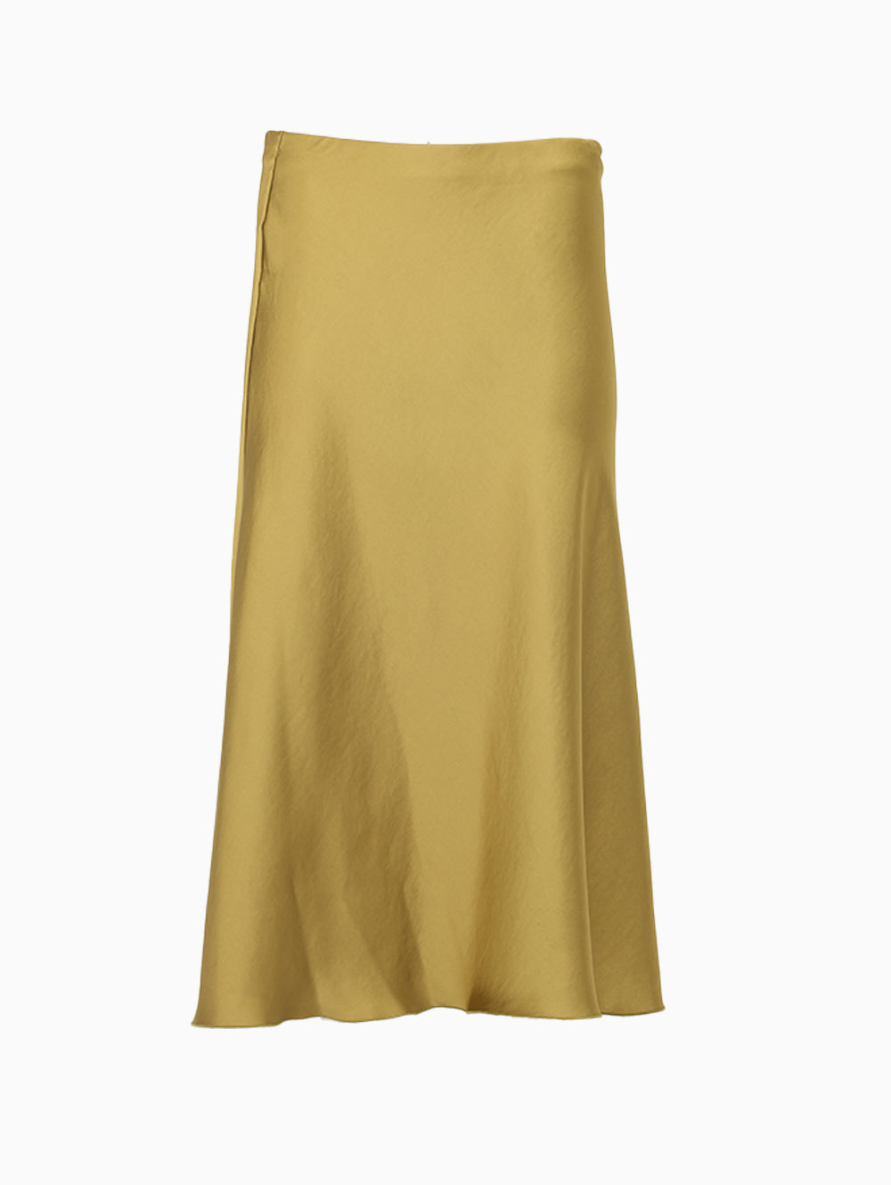 Flared Satin Skirt - Green