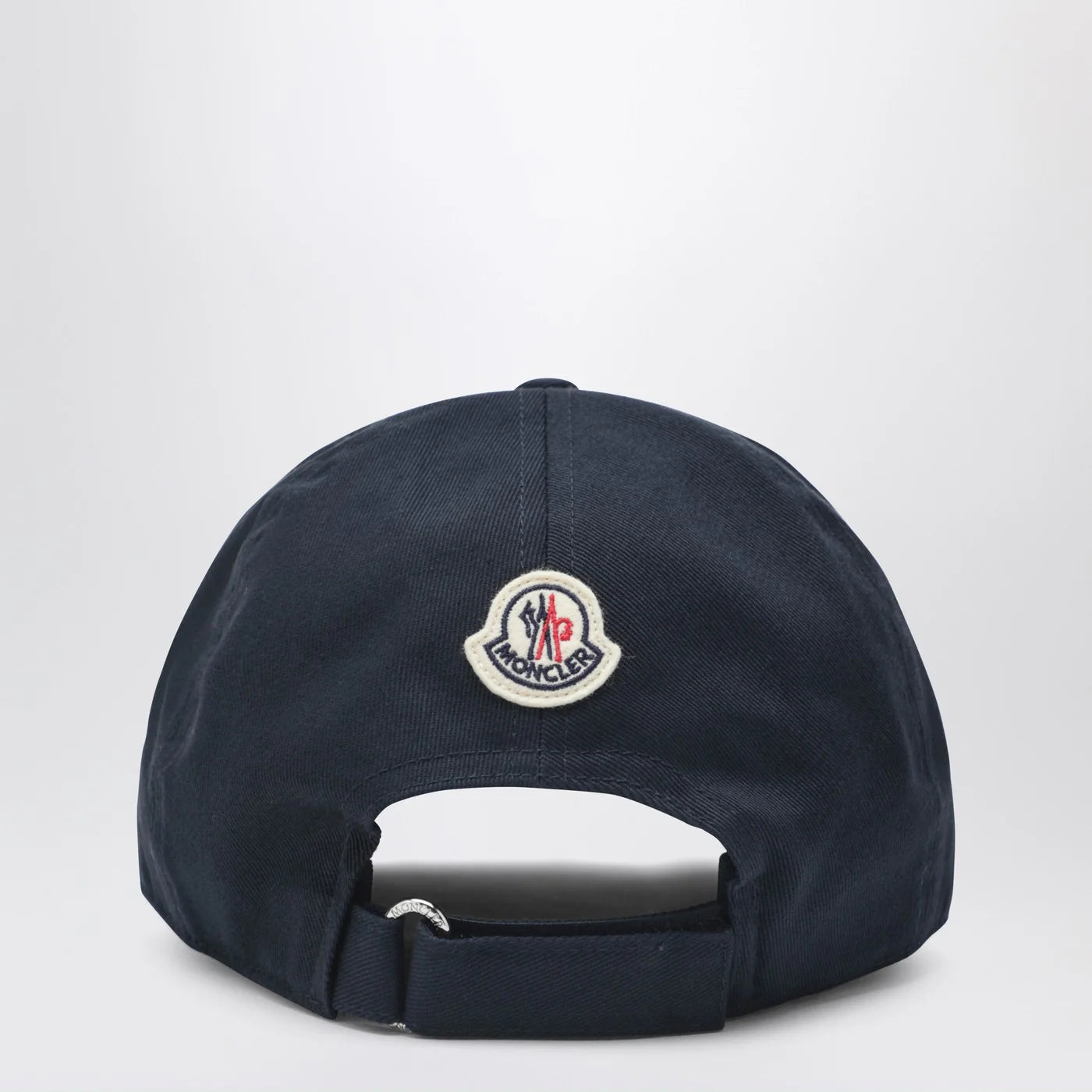 Moncler Navy baseball cap with embroidered logo