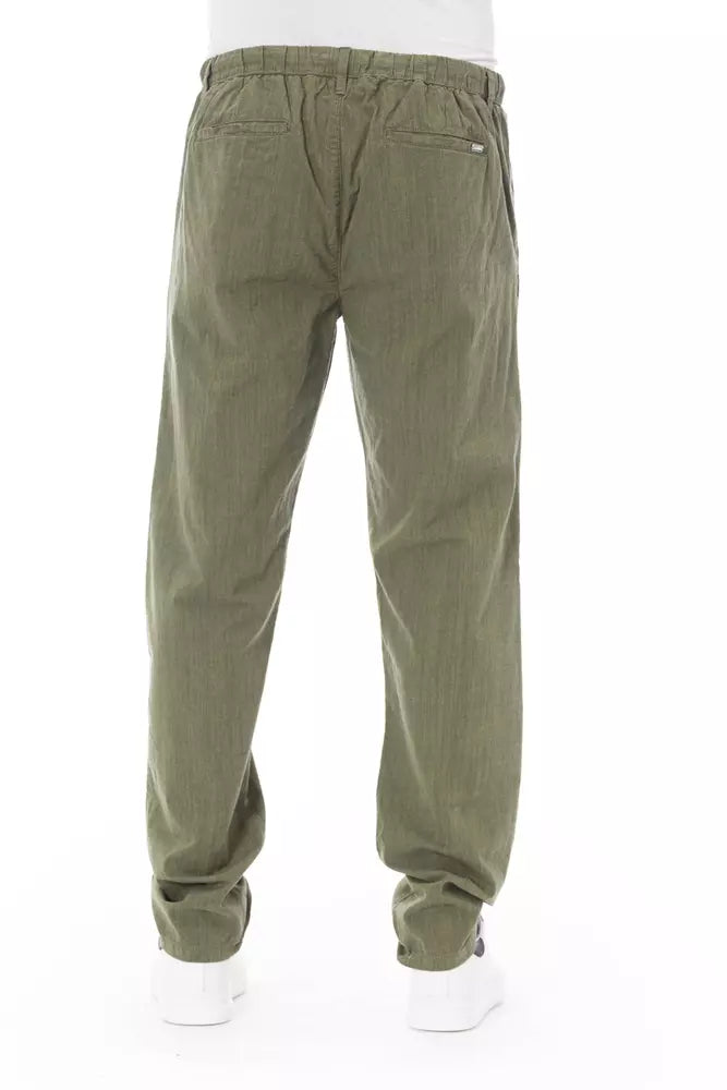 بنطلون تشينو رجالي من Baldinini Trend Army Cotton
