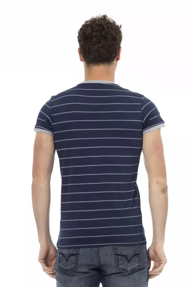تي شيرت رجالي قطني من Trussardi Action باللون الأزرق
