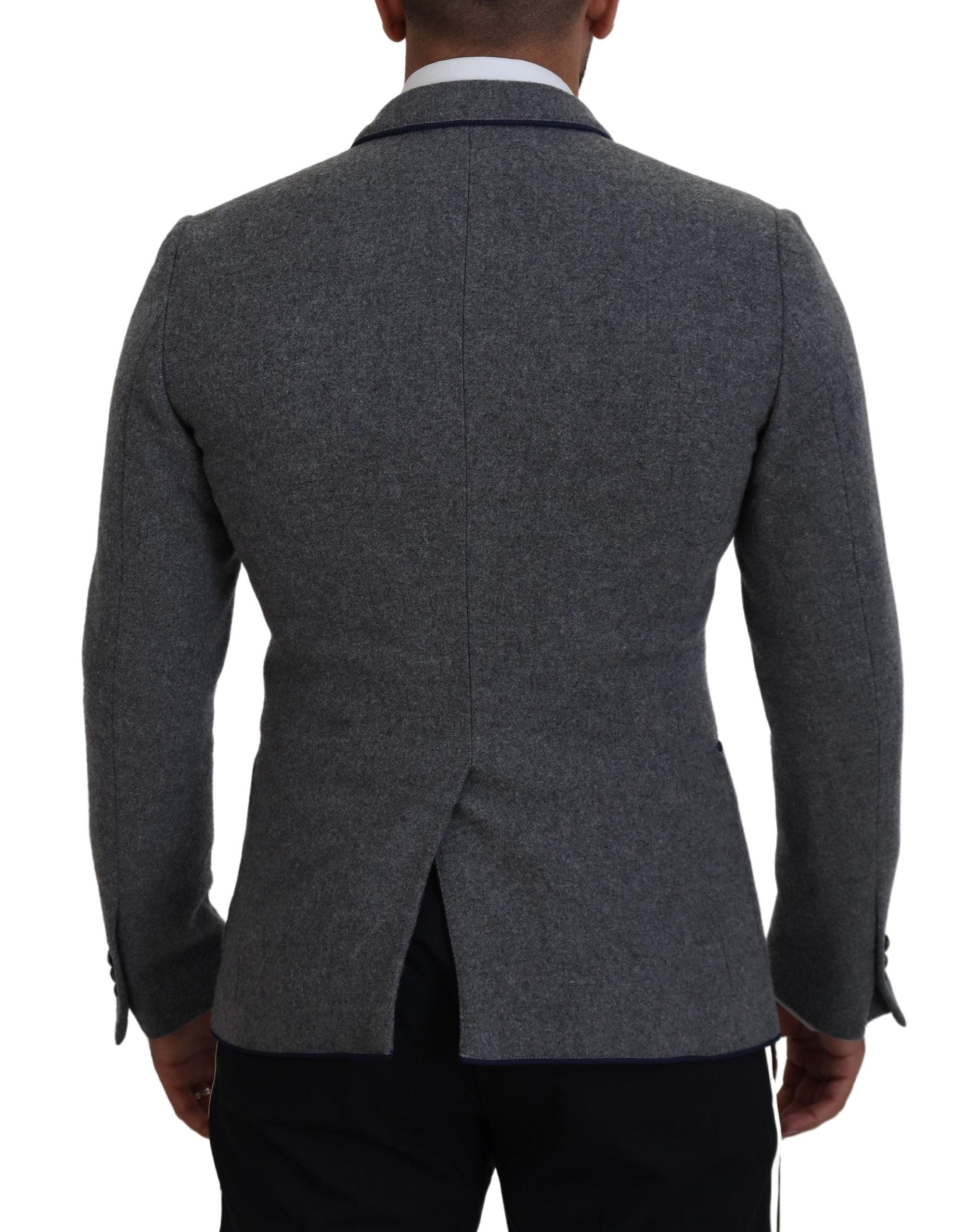 جاكيت بليزر رمادي من الصوف بقصّة Slim Fit من Dolce & Gabbana