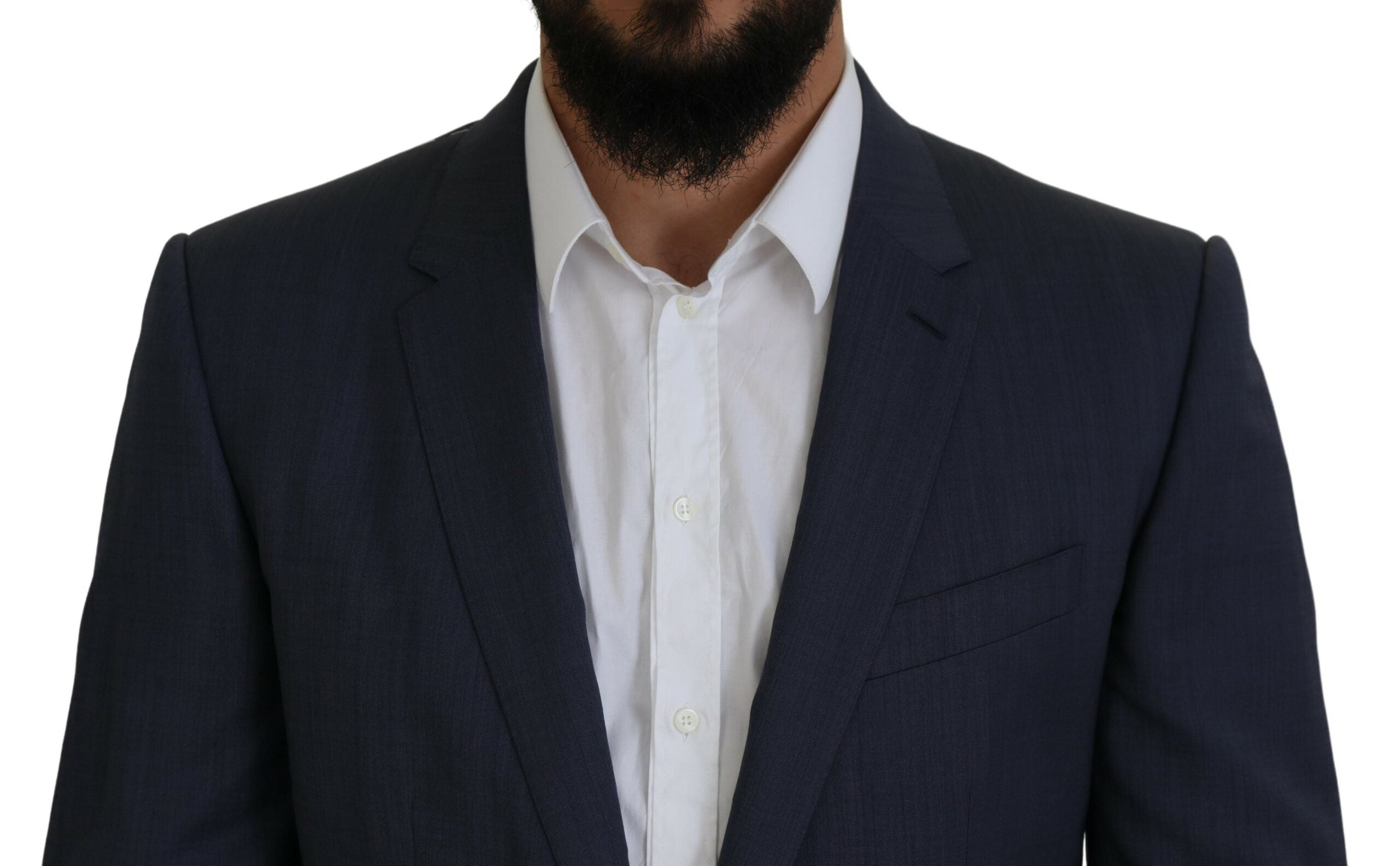 بدلة مارتيني من دولتشي آند غابانا، صوف أزرق، قطعتين، بقصة ضيقة