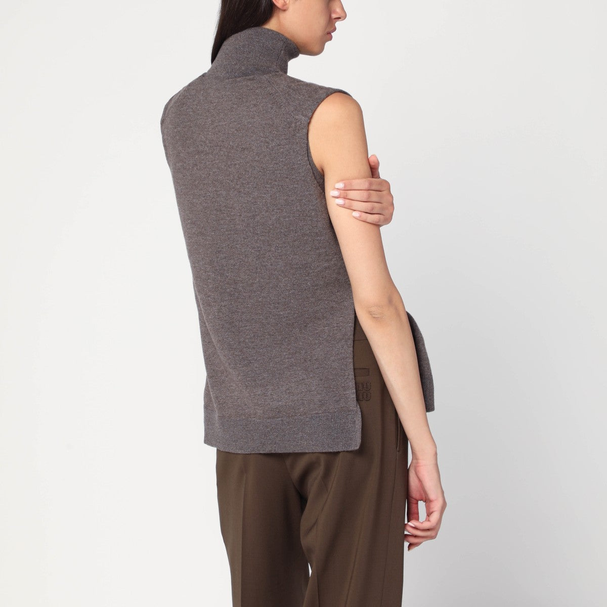 Róhe Róhe Double-layer taupe mélange sweater