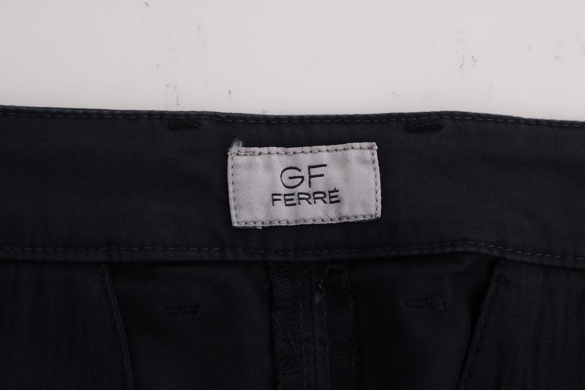 بنطال تشينو قطني مطاطي أزرق من GF Ferre